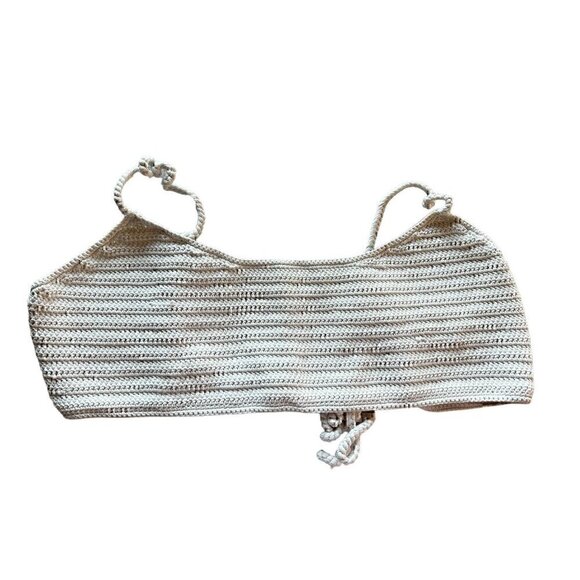 SKIM BY KIM KARDASHIAN, SKIM CROCHET SWIM MICRO SCOOP BIKINI TOP, COLOR MARBLE, - Picture 5 of 6